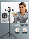 "Trípode Inteligente con Seguimiento Facial y Luz LED — Control por Gestos"